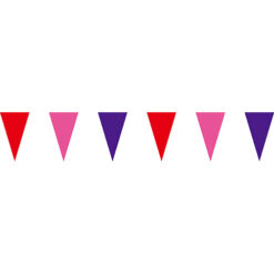 紅粉紫三角串旗;彩色三角串旗