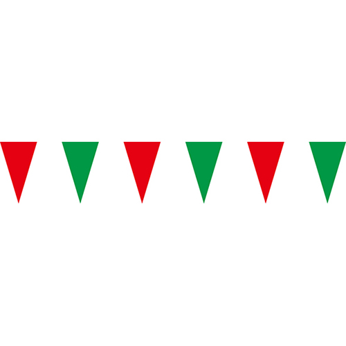 紅綠三角串旗;彩色三角串旗