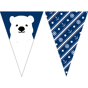 北極熊串旗
