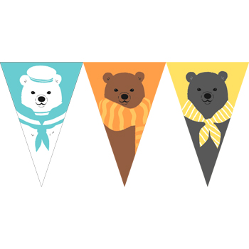 三隻小熊串旗