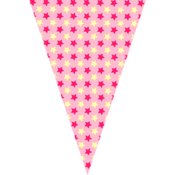 粉紅星星串旗