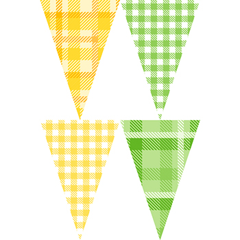 黃綠格紋串旗