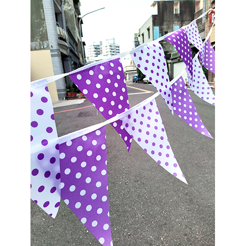 紫色串旗實品照片