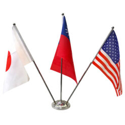 三叉高級桌上旗桿組